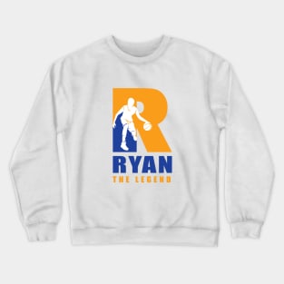 Ryan Custom Player Basketball Your Name The Legend Crewneck Sweatshirt